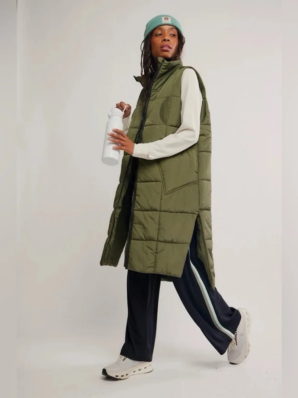 Free People Movement On The Move Packable Puffer Vest Green